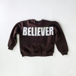 the believer statement pullover in espresso